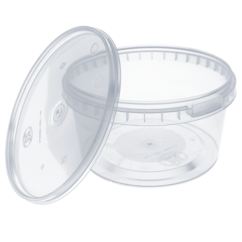 WIADERKO TRANSPARENTNE Z WIECZKIEM 0,5L