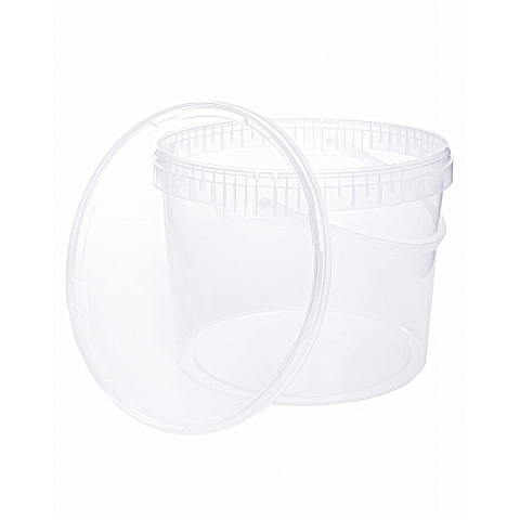 WIADERKO TRANSPARENTNE Z WIECZKIEM 5L