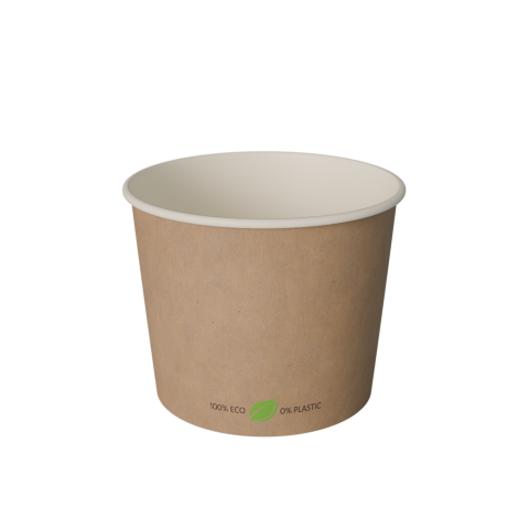 Papierowa miseczka na zupę KRAFT 500ml 110mm BEZ SUP