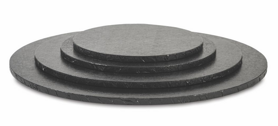 Okrągły czarny  podkład pod tort 250mm 12mm