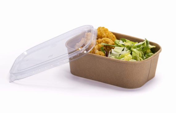 Miska papierowa prostokątna KRAFT 750ml POTCART802C 167/117/56