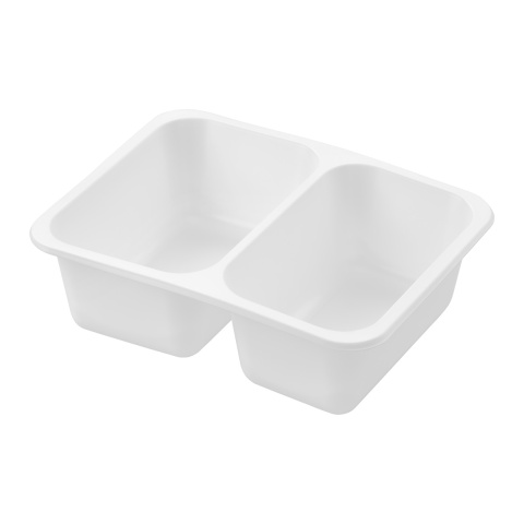 Pojemnik do zgrzewu biały 227/178/40 2-DZIELNY 3415 LITE