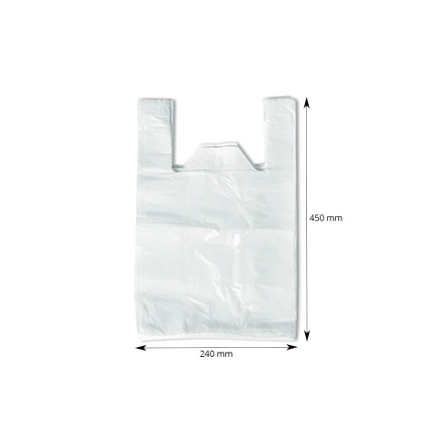 Reklamówka HDPE SUPER JAKOŚĆ 25/45 100 sztuk 15 mikronów biała