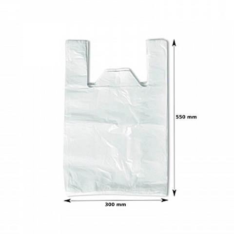 Reklamówka HDPE SUPER JAKOŚĆ 30/55 150 sztuk 12 mikronów biała