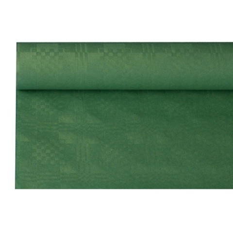 Obrus w rolce 8m/1,2m Damaszkowy ciemny zielony