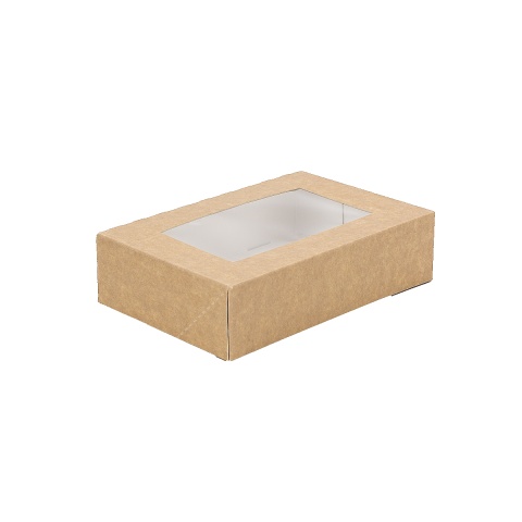 Kartonik na sushi z okienkiem KRAFT 22/14/5