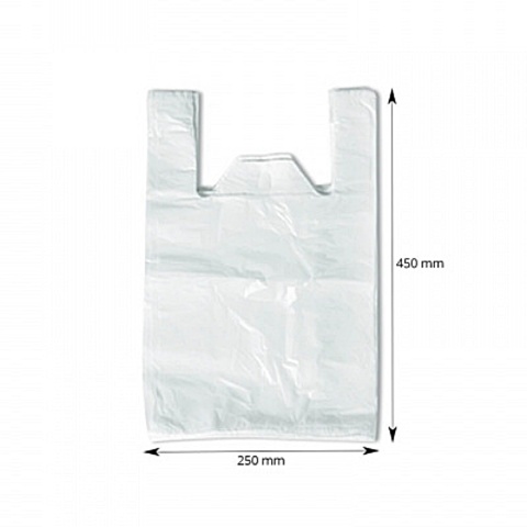 Reklamówka HDPE  SUPER JAKOŚĆ 25/45 150 sztuk 9 mikronów biała