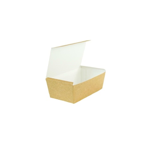 Kraft kartonik szczelne klejone dno CHICKEN BOX 144/84/60