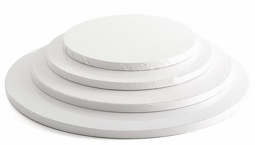 Okrągły biały  podkład pod tort 250mm 12mm