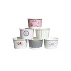 Kubek papierowy do lodów nadruk pastelowy 130ml